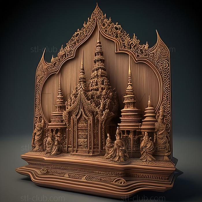 3D мадэль Бирма См. список Мьянмы (STL)